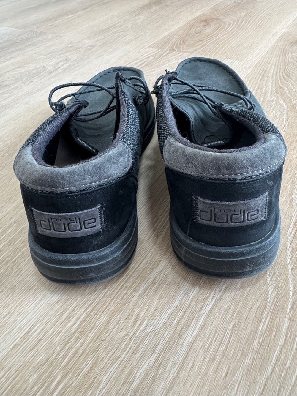 Hey Dude Men's Black Suede Slip-On Loafers - Picture 3 of 5